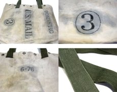 画像3: " Note and Pen "retouch" Tote Bag  -OLD US MAIL BAG-　NATURAL / STENCIL (3)