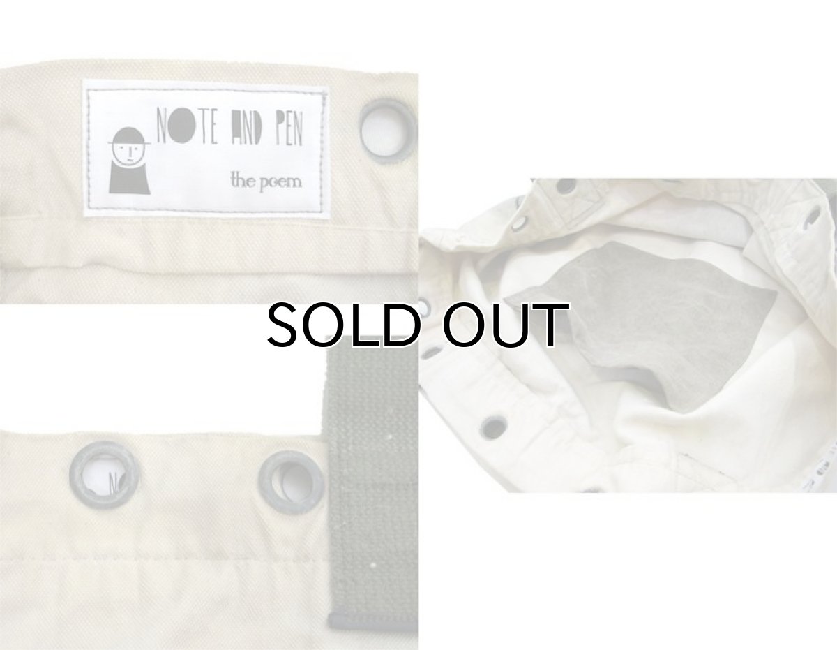 画像4: " Note and Pen "retouch" Tote Bag  -OLD US MAIL BAG- NATURAL / STENCIL (4)
