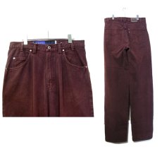 画像2: 1990's Levi's "Silver Tab" BAGGY Tuck Denim Pants　Burgundy　size w 34 inch (表記 34 x 34) (2)