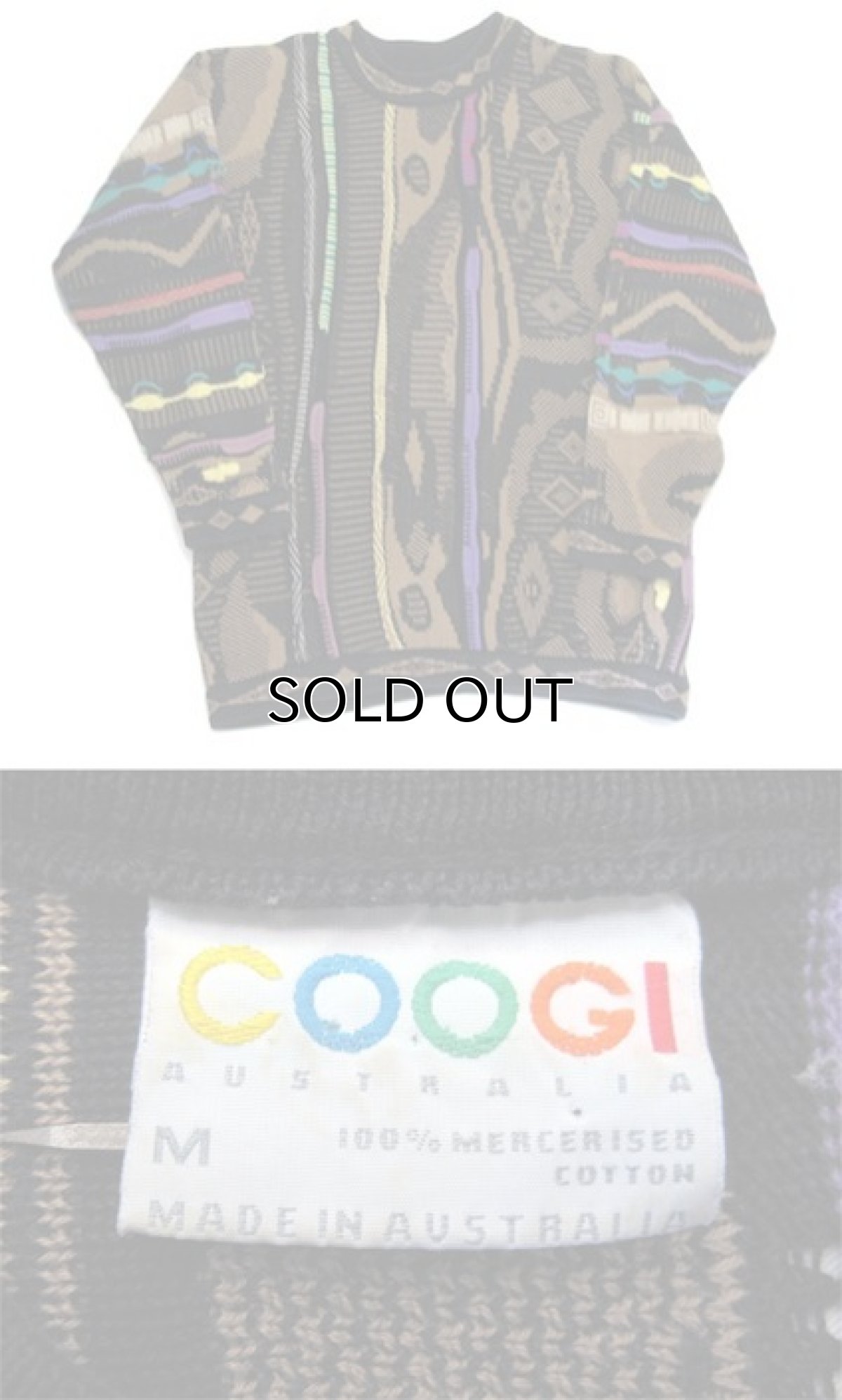 画像3: "COOGI" Pullover Cotton Sweater  made in AUSTRALIA MULTI COLOR size M-L (表記M) (3)