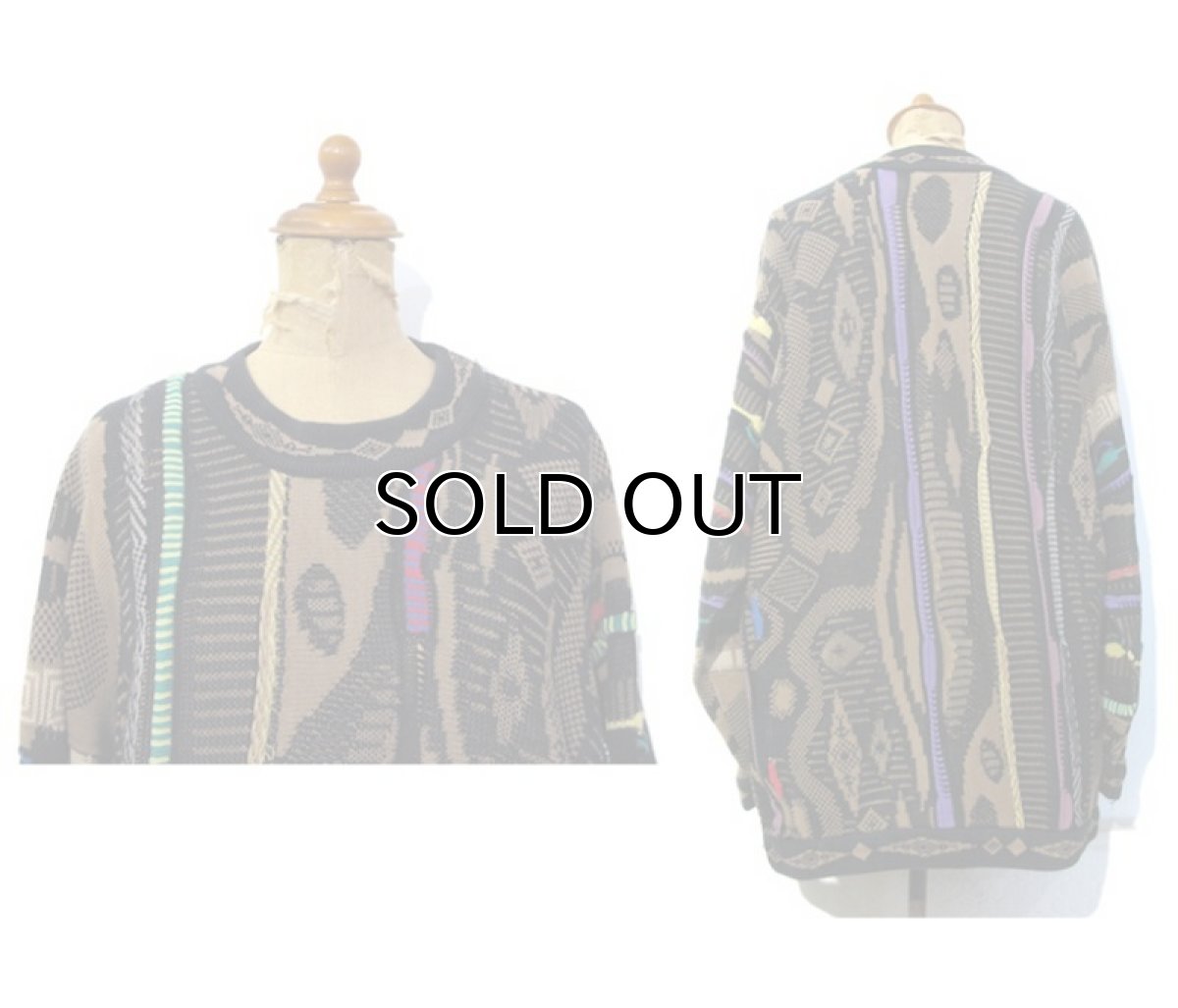 画像2: "COOGI" Pullover Cotton Sweater  made in AUSTRALIA MULTI COLOR size M-L (表記M) (2)