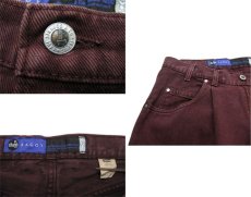 画像4: 1990's Levi's "Silver Tab" BAGGY Tuck Denim Pants　Burgundy　size w 34 inch (表記 34 x 34) (4)