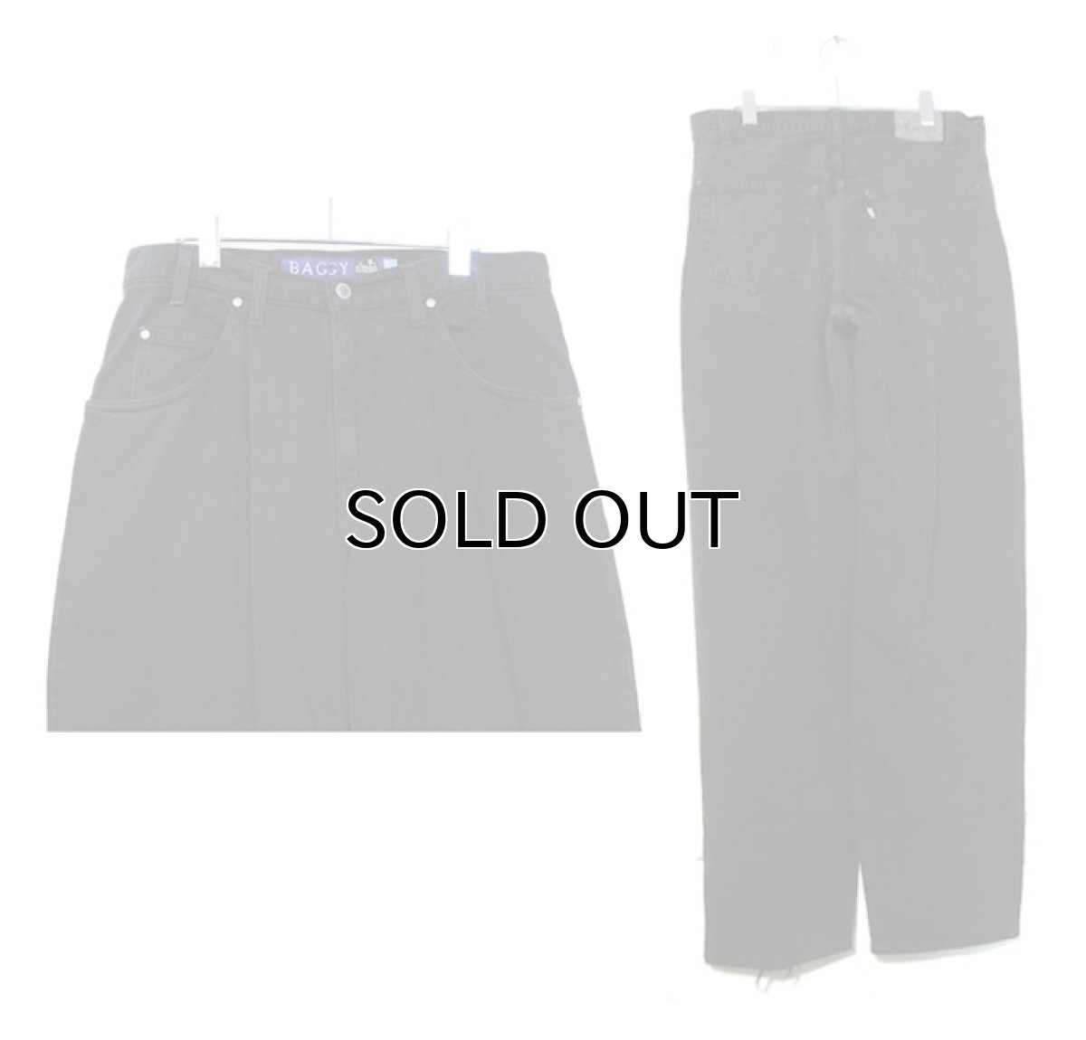 画像2: 1990's Levi's "Silver Tab" BAGGY Tuck Denim Pants　Black　size w 34.5 inch (表記 34 x 34) (2)