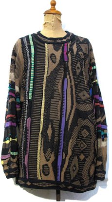 画像1: "COOGI" Pullover Cotton Sweater  made in AUSTRALIA　MULTI COLOR　size M-L (表記M) (1)