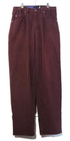 画像1: 1990's Levi's "Silver Tab" BAGGY Tuck Denim Pants　Burgundy　size w 34 inch (表記 34 x 34) (1)