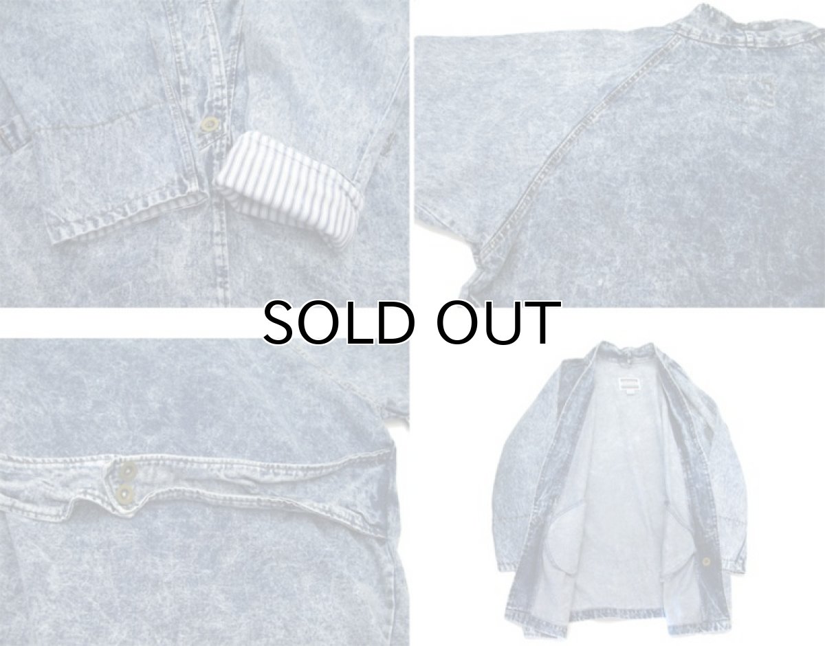 画像4: 1980's~ "STEFANO" Chemical Wash Denim Design Coat Blue Denim size XL~ (表記24 1/2) (4)