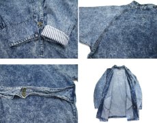 画像4: 1980's~ "STEFANO" Chemical Wash Denim Design Coat　Blue Denim　size XL~ (表記24 1/2) (4)