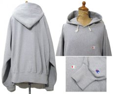 画像2: 1990's "Champion" Reverse Weave Sweat Parka  made in USA　GREY　size XL (表記XL) (2)