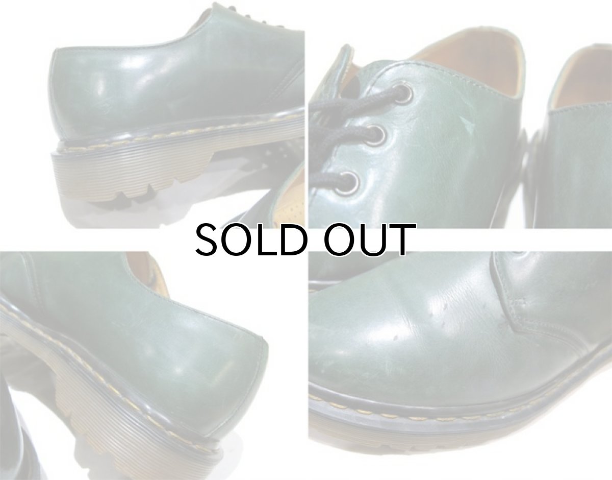 画像5: "Dr.Martins" 4-Hole Leather Shoes  made in ENGLAND GREEN size UK 9 (28cmぐらい) (5)