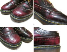 画像4: "Dr.Martins" 5-Hole Wing Tip Leather Shoes  made in ENGLAND　BURGUNDY　size UK 8 (27cmぐらい) (4)