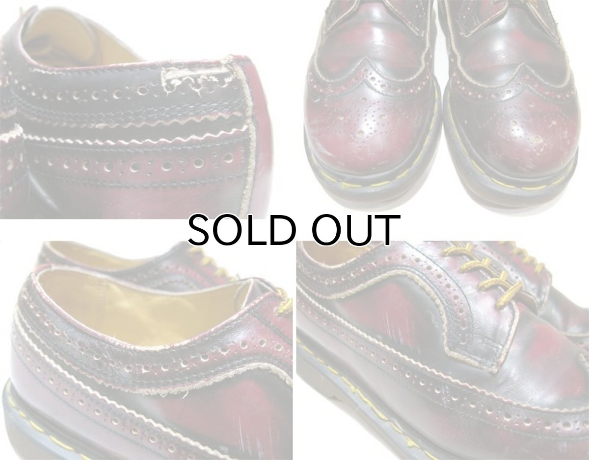 画像5: "Dr.Martins" 5-Hole Wing Tip Leather Shoes  made in ENGLAND BURGUNDY size UK 8 (27cmぐらい) (5)