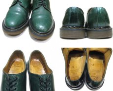画像3: "Dr.Martins" 4-Hole Leather Shoes  made in ENGLAND　GREEN　size UK 9 (28cmぐらい) (3)