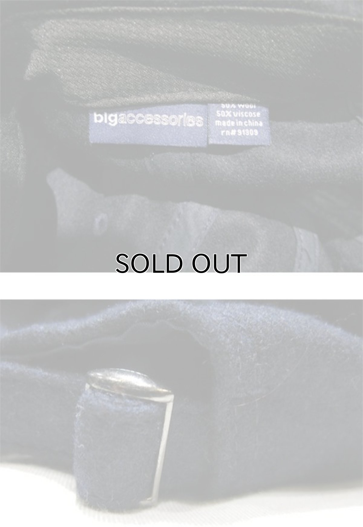 画像4: 6-Panel Wool/Viscose Cap NAVY Free Size (4)