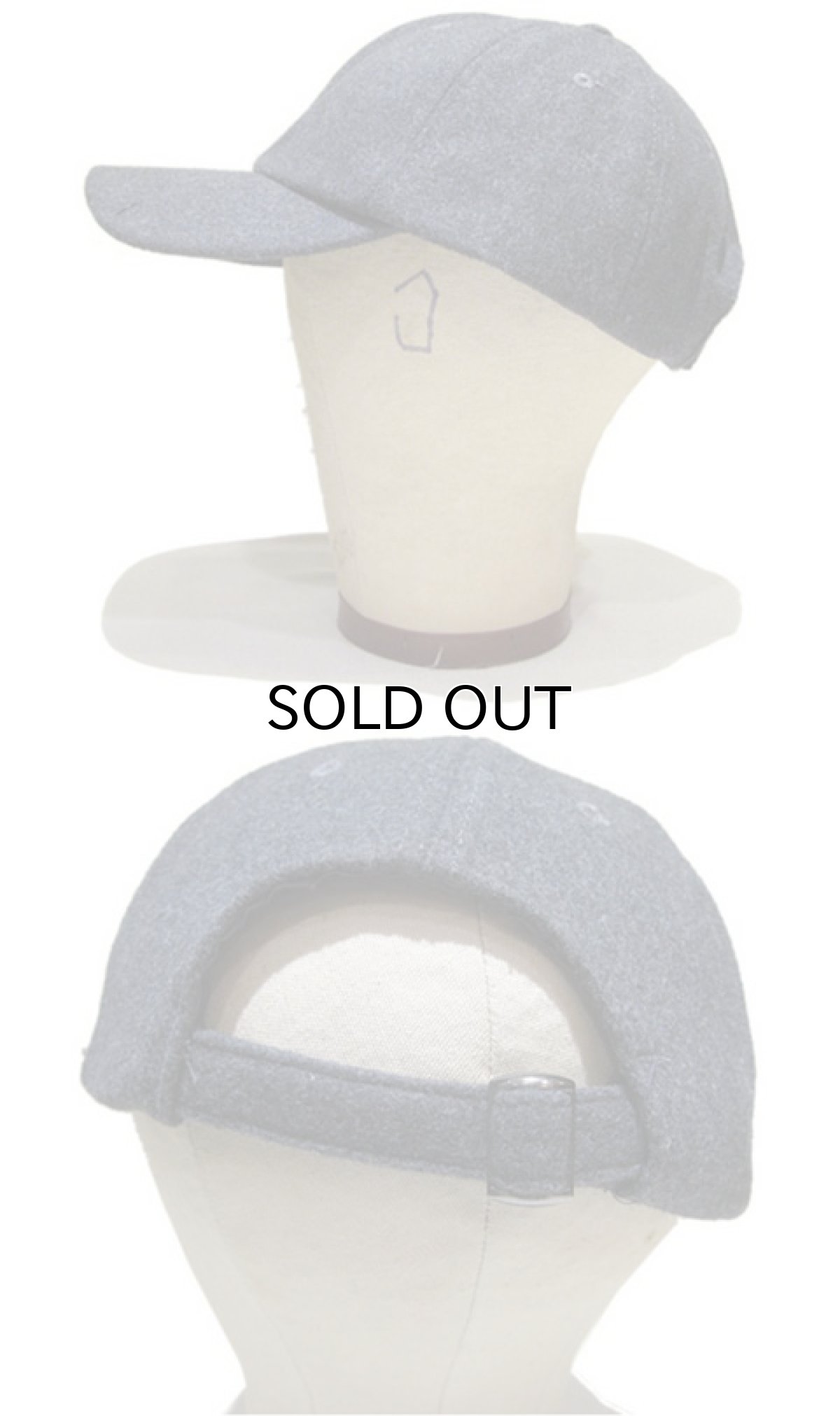 画像3: 6-Panel Wool/Viscose Cap Charcoal Grey Free Size (3)