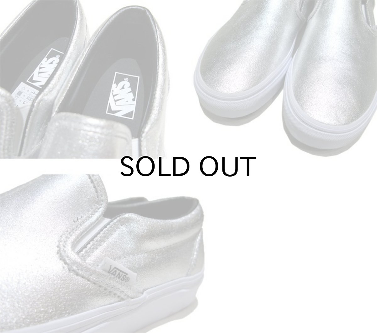 画像4: NEW "VANS" Metallic Leather Slip-On Sneaker　SILVER　size 10 (28cm) (4)
