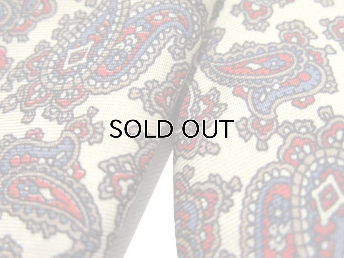 画像4: OLD "MARK & FORE STRIKE" Paisley Pattern Regular Tie color : Light Beige (4)