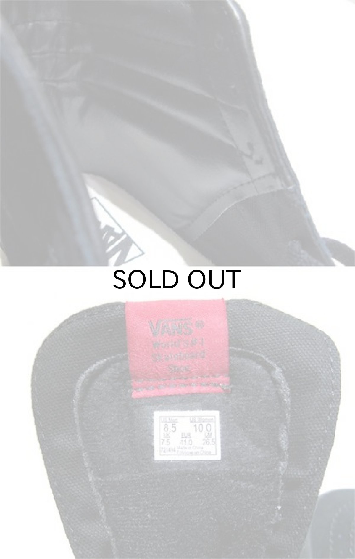 画像4: NEW VANS "SK8-HI" Suede Skate Shoes　BLACK　size US 11 (4)