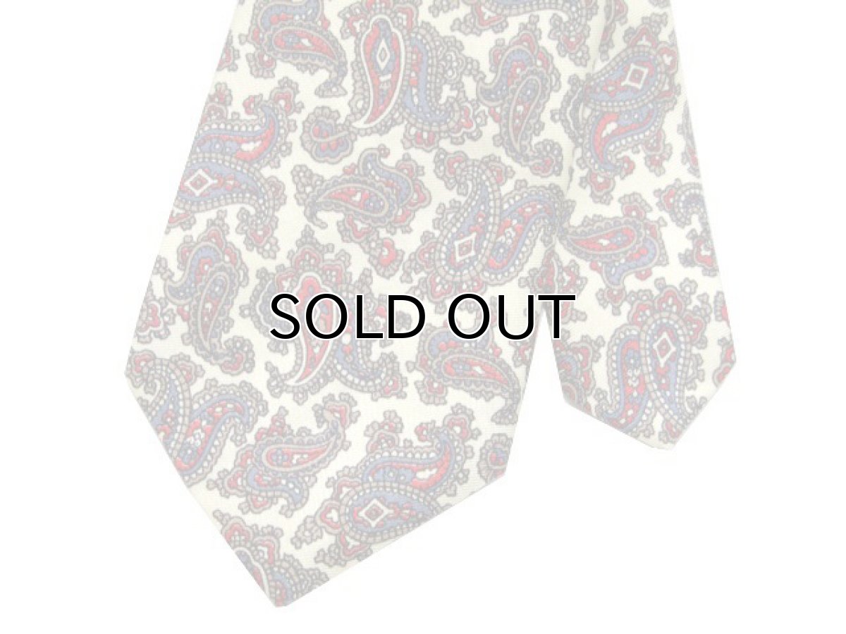 画像3: OLD "MARK & FORE STRIKE" Paisley Pattern Regular Tie color : Light Beige (3)