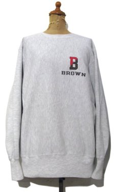 画像1: 1990's~ Champion Reverse Weave Sweat Shirts "BROWN"　Grey　size LARGE (表記 L) (1)