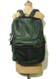 画像1: Genuine Leather Back Pack  made in MEXICO　color : Green (1)