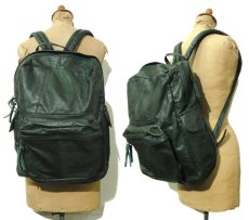 画像2: Genuine Leather Back Pack  made in MEXICO　color : Green (2)