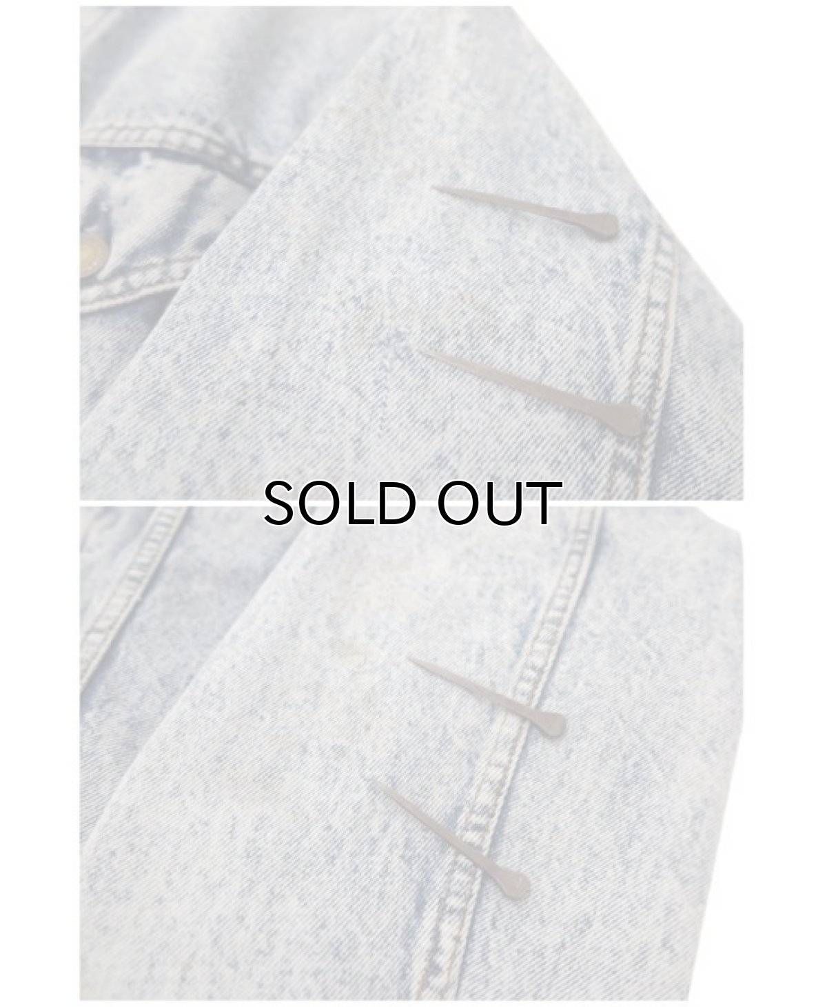 画像5: 1990's Levi's "75076" Chemical Wash Denim Jacket with Sweat  made in CANADA　Blue　size XL (表記 L) (5)