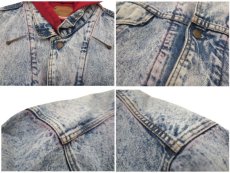 画像6: 1990's Levi's "75076" Chemical Wash Denim Jacket with Sweat  made in CANADA　Blue　size XL (表記 L) (6)