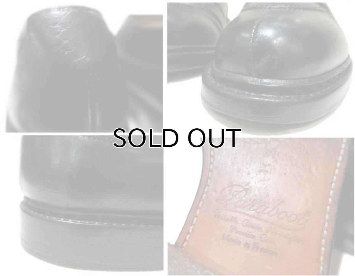 画像5: PARABOOT U-Tip Leather Shoes  made in France BLACK size 9 D (28 cm) (5)