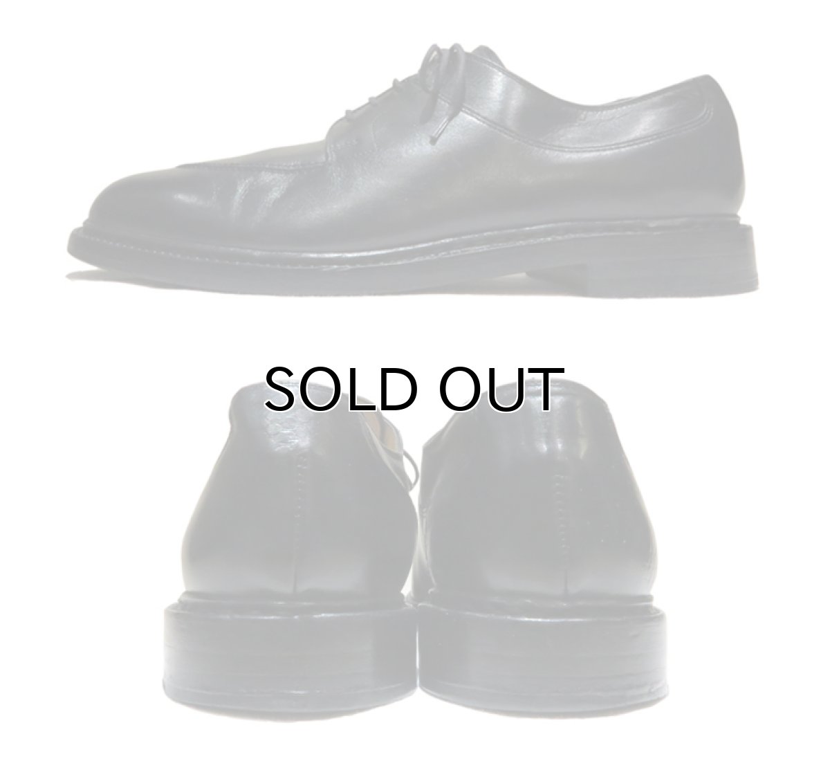 画像2: PARABOOT U-Tip Leather Shoes  made in France BLACK size 9 D (28 cm) (2)