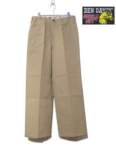 画像2: BEN DAVIS  "THE GORILLA CUT" Wide Work Pants　BEIGE　size  w 30 / w 32 (2)