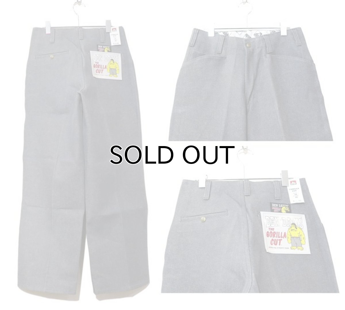 画像3: BEN DAVIS  "THE GORILLA CUT" Wide Work Pants　GREY DENIM　size w 30 / w 32 (3)