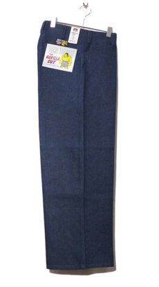 画像1: BEN DAVIS  "THE GORILLA CUT" Wide Work Pants　BLUE DENIM　size w 30 / w 32 (1)