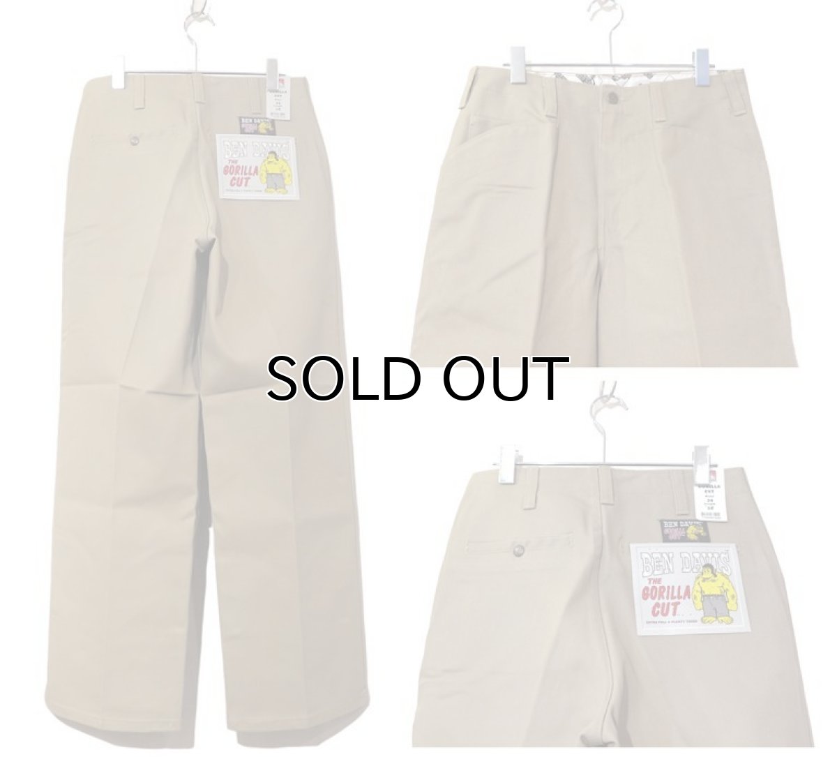 画像3: BEN DAVIS  "THE GORILLA CUT" Wide Work Pants　BEIGE　size  w 30 / w 32 (3)