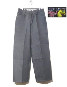 画像2: BEN DAVIS  "THE GORILLA CUT" Wide Work Pants　GREY DENIM　size w 30 / w 32 (2)