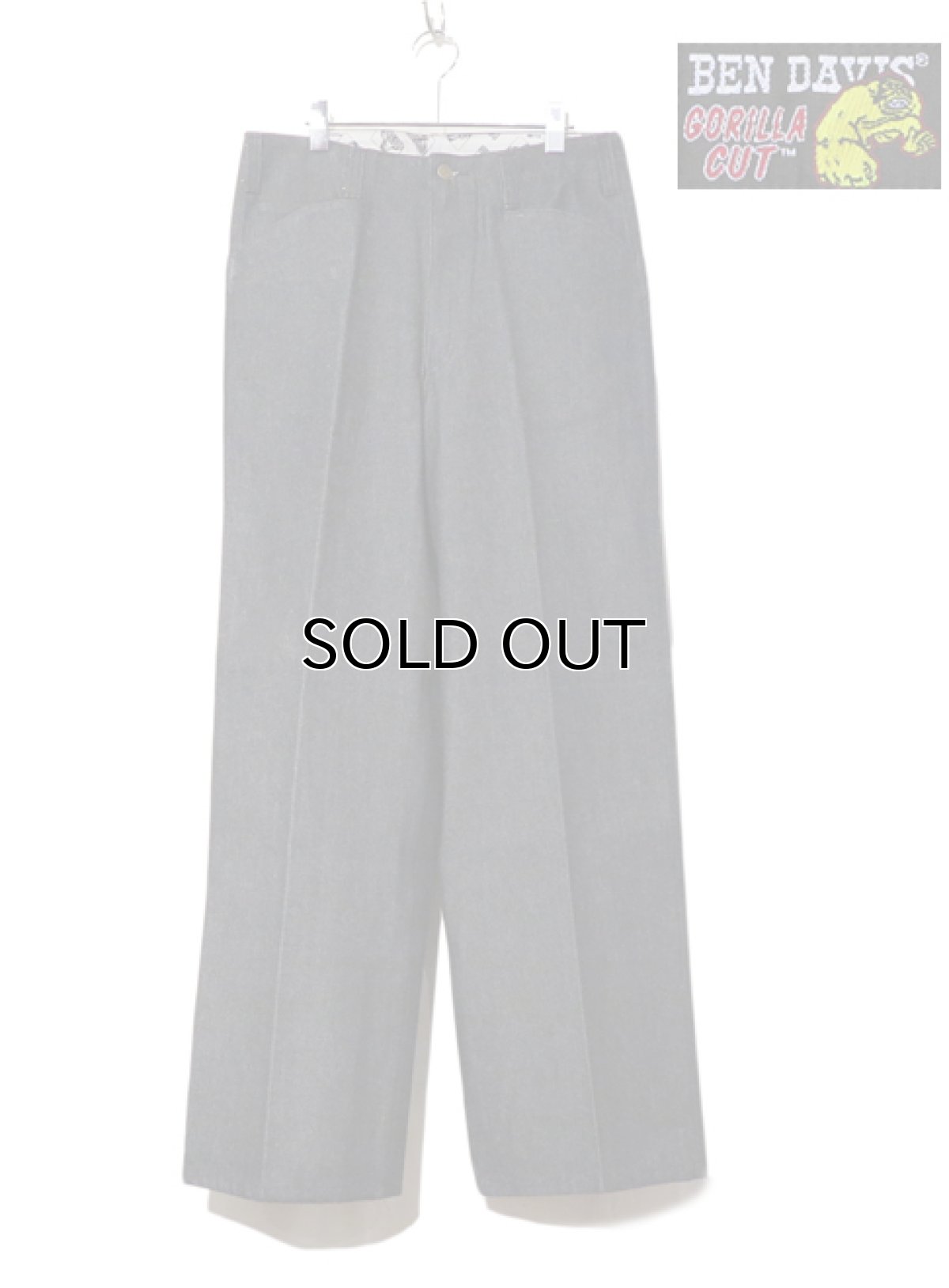 画像2: BEN DAVIS  "THE GORILLA CUT" Wide Work Pants　BLACK DENIM　size w 30 / w 32 (2)