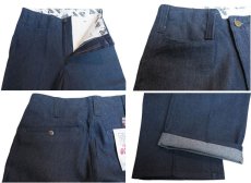 画像4: BEN DAVIS  "THE GORILLA CUT" Wide Work Pants　BLUE DENIM　size w 30 / w 32 (4)