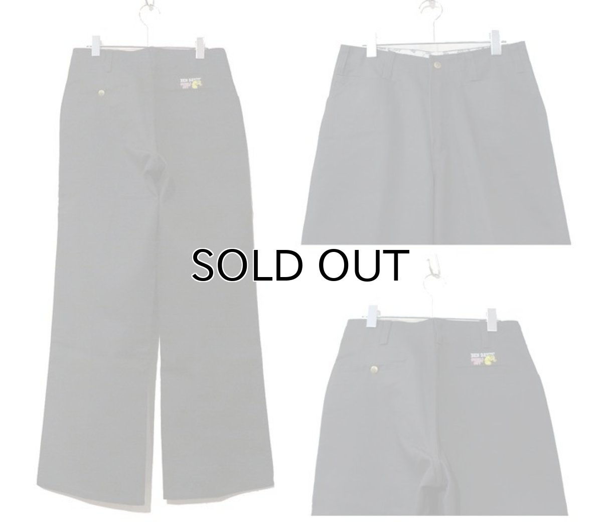 画像3: BEN DAVIS  "THE GORILLA CUT" Wide Work Pants　BLACK　size w 30 / w 32 (3)