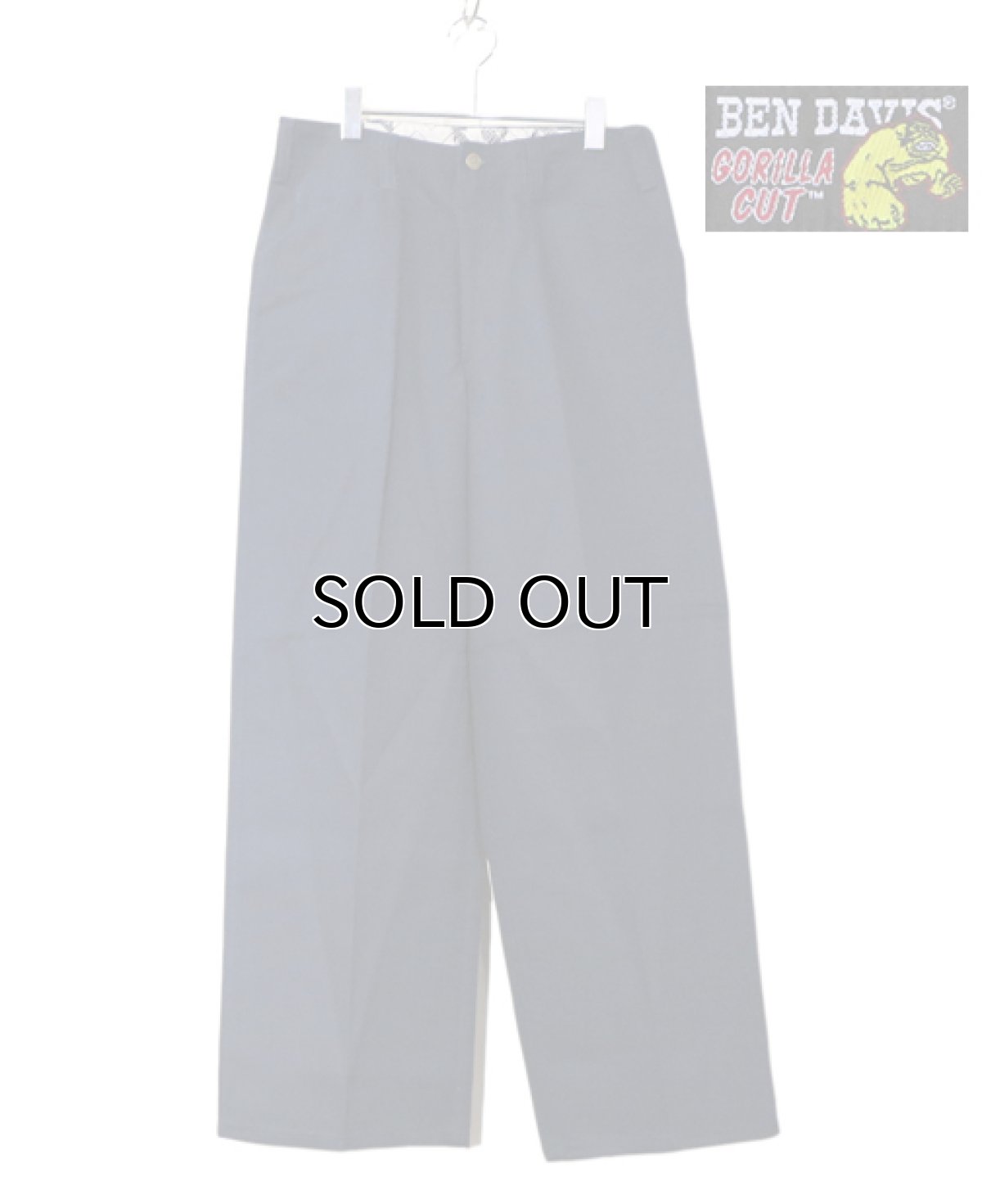 画像2: BEN DAVIS  "THE GORILLA CUT" Wide Work Pants　NAVY　size  w 30 / w 32 (2)