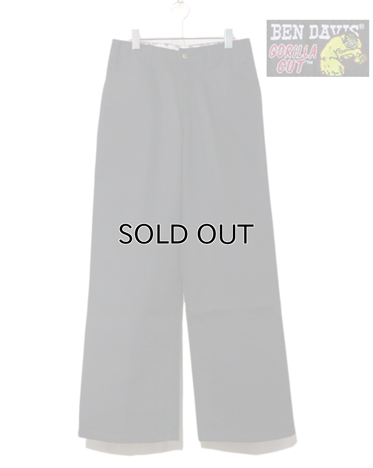 画像2: BEN DAVIS  "THE GORILLA CUT" Wide Work Pants　BLACK　size w 30 / w 32 (2)