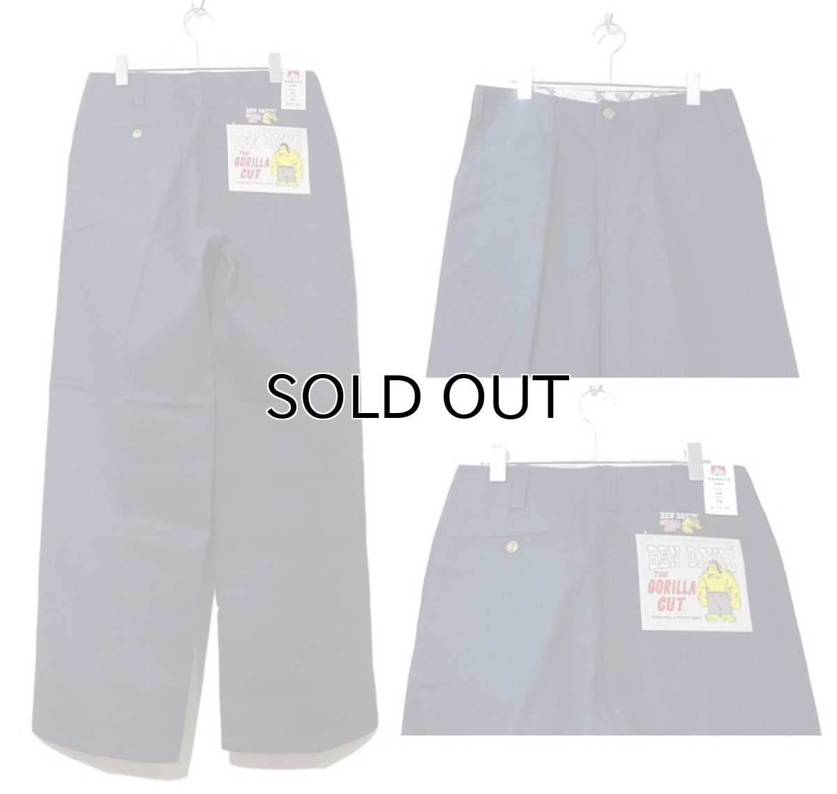 画像3: BEN DAVIS  "THE GORILLA CUT" Wide Work Pants　NAVY　size  w 30 / w 32 (3)