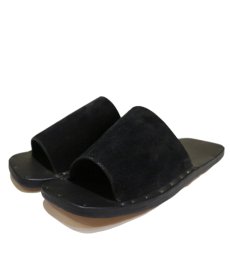 画像1: JUTTA NEUMANN "SAM" Suede Leather Sandal　BLACK　size 10 D (1)