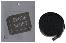 画像1: SHOE SHIFT "Regular Width" Cotton Shoelace -made in JAPAN- BLACK (1)