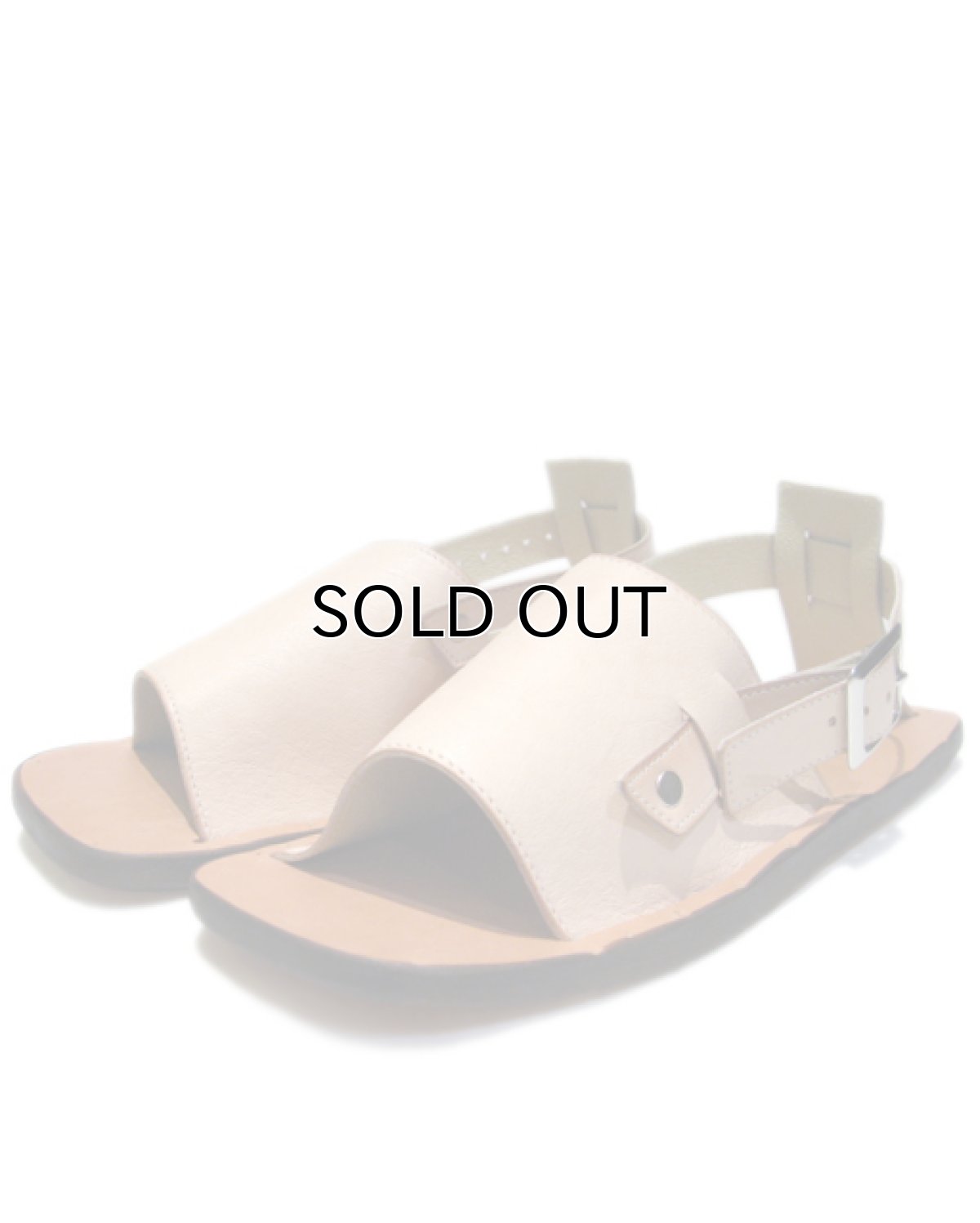 画像2: JUTTA NEUMANN "JEFF" Leather Sandal　NATURAL　size 9 D (2)