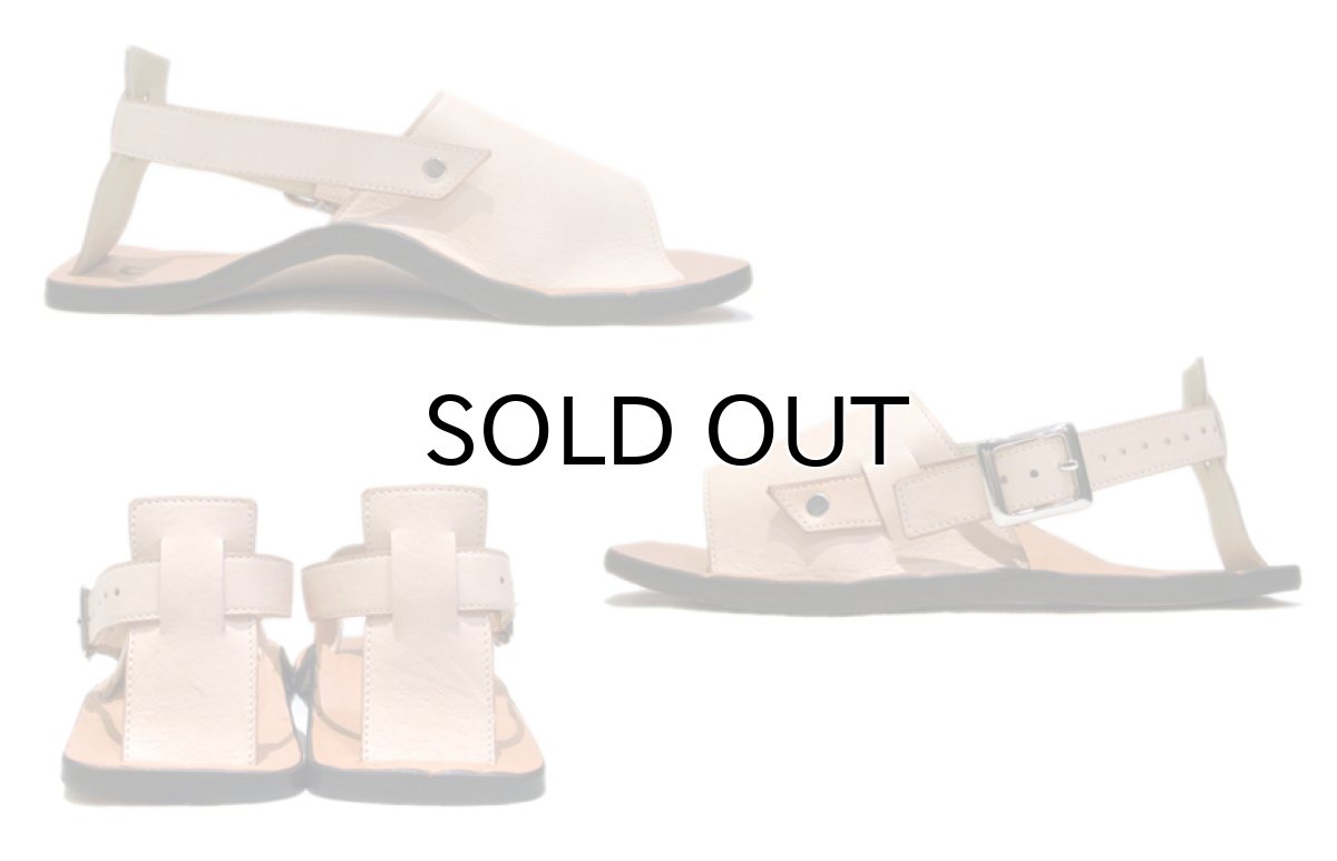 画像3: JUTTA NEUMANN "JEFF" Leather Sandal　NATURAL　size 9 D (3)