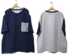 画像2: " Note and Pen the poem " ノートとペン　"ポエムのポケットTee2"　NAVY/GREY (2)