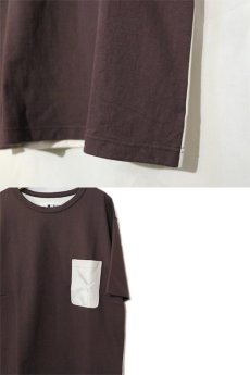 画像3: " Note and Pen the poem " ノートとペン　"ポエムのポケットTee2"　BROWN/OFF (3)