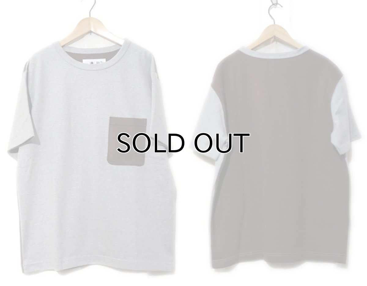 画像2: " Note and Pen the poem " ノートとペン "ポエムのポケットTee2" GREY/BROWN (2)