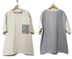 画像2: " Note and Pen the poem " ノートとペン　"ポエムのポケットTee2"　OFF/GREY (2)