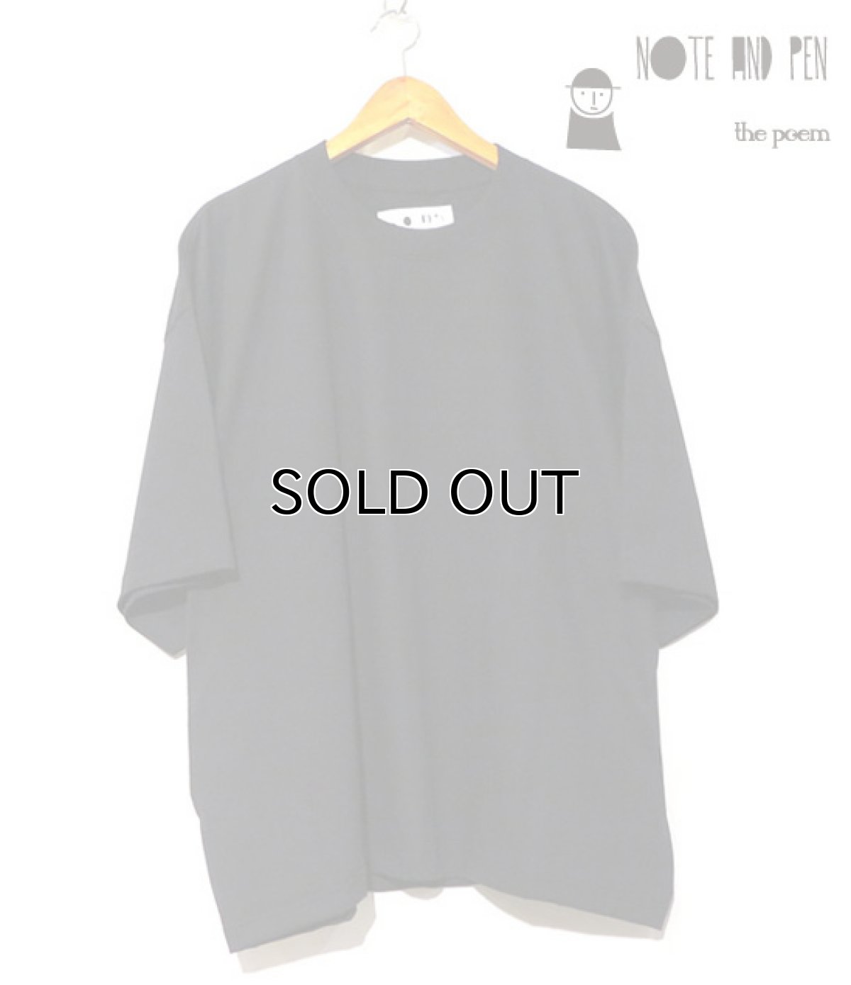 画像2: " Note and Pen the poem " ノートとペン " Short Length Tee " BLACK one size (2)