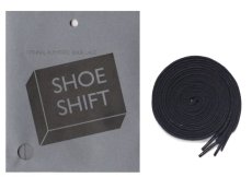 画像1: SHOE SHIFT "Narrow Width" Cotton Shoelace -made in JAPAN- BLACK (1)